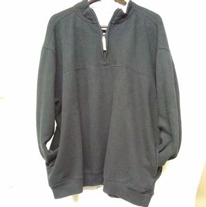 CE Schmidt Mens Shirt Sweat Pullover 1/4 zip Black Fleece Lined Sz 2XL/58